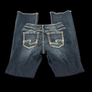 Silver Jeans Women 28/33 Bootcut Dark Wash Western Suki Surplus Blue Stretch